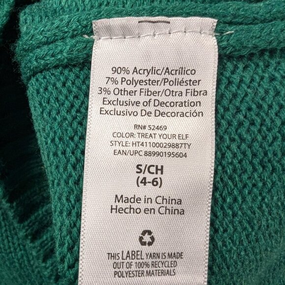 Ugly Christmas Sweater "Treat Your Elf" Size S With Festive Design & Sequins - Picture 6 of 7